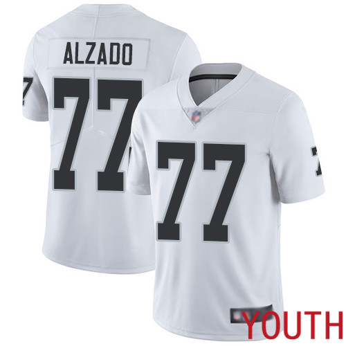 Oakland Raiders Limited White Youth Lyle Alzado Road Jersey NFL Football #77 Vapor Untouchable Jersey